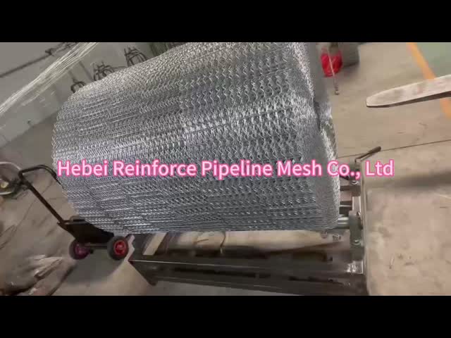 2.8 MM Concrete Counterweight Coating Wire Mesh For Pipeline