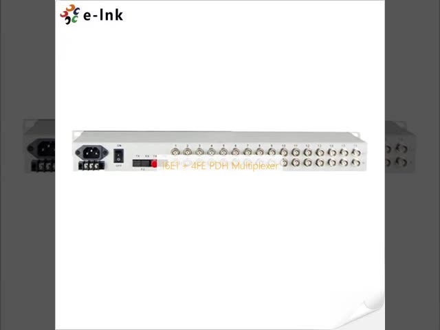 16E1 4FE PDH Multiplexer Fiber Optic Equipment G703 Ethernet PCM Voice 120km