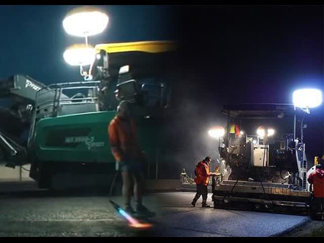 600W LED Safety Balloon Light Tower – Glare-Free Lighting for Road Building Repairs