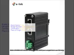 工業用 10/100/1000Mbps 802.3at PoE+ スプリッター出力電圧 24VDC