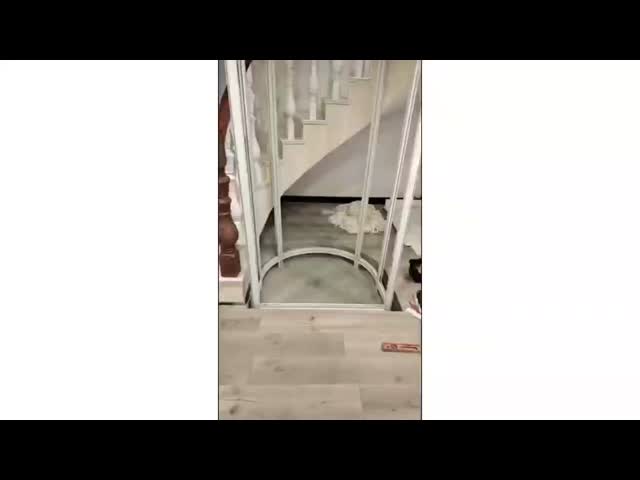 Space-Saving Semicircular Elevator | 6-Floor Personnel Lift