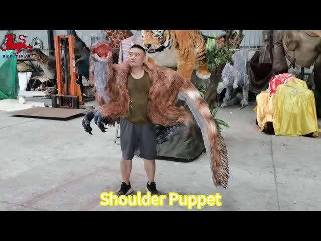 Deinonychus Dino Hand Puppet for Children, Waterproof & Customizable