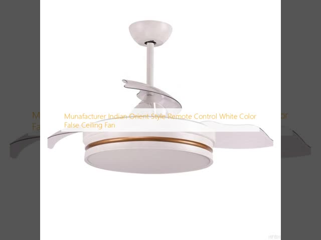 Munafacturer Indian Orient Style Remote Control White Color False  Ceiling Fan