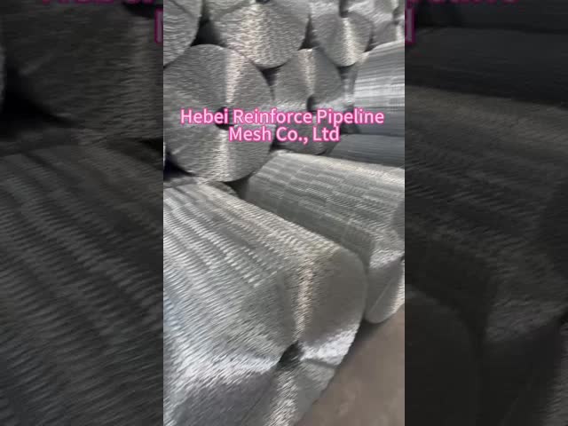 Six Lines Pipeline Reinforced Welded Wire Mesh Anti Rust For Oil And Gas