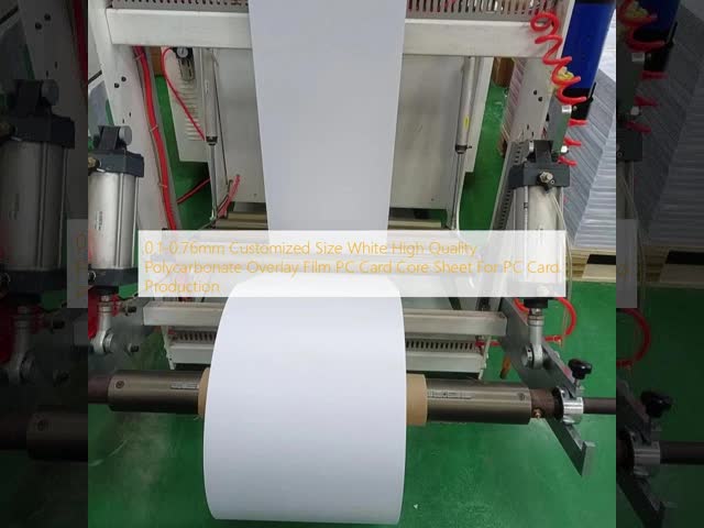 0.1-0.76mm Customized Size White High Quality Polycarbonate Overlay Film PC Card Core Sheet For PC Card Production