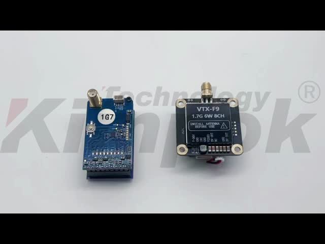1.7G 6W ドローンビデオ伝送送信機と受信機コンボキット 高出力 低遅延 FPV用