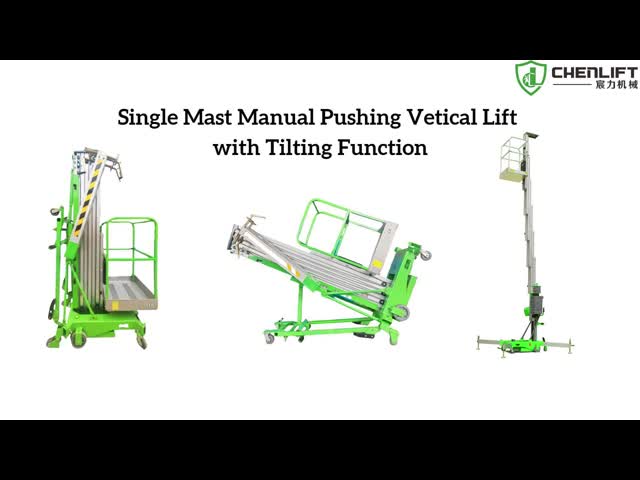Single Mast Mobile Vertical Lift Portable Aerial Work Platform