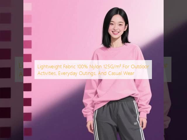 Lightweight Elastic Fabric 100% Nylon Outdoor Apparel Fabric 125GSM