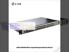 Commutateur administré L2+ 48 ports 10/100/1000T 802.3at PoE + 4 ports 100/1000X SFP