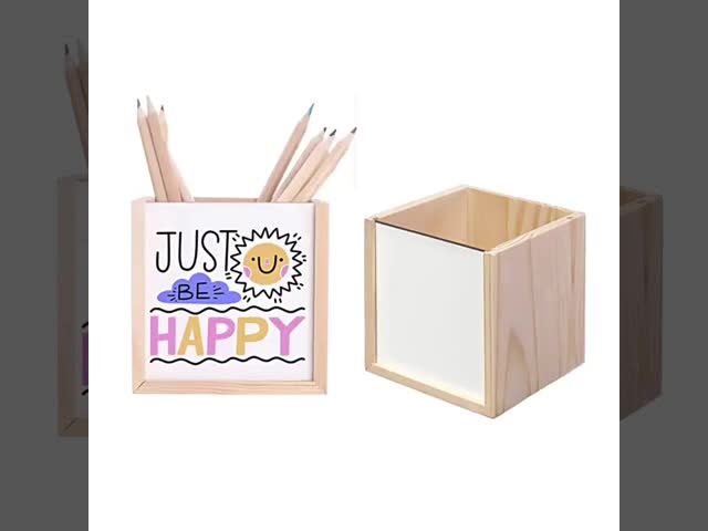 Diy Sublimation Pencil Wood Box Gift For Students Photo Pencil Box for heat transfer