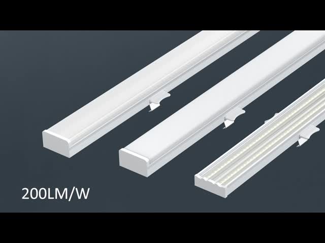 Office Warehouse Supermarket Linkable Led Batten Linear Lights Color Temperature 3000K/ 4000K/ 5000K/ 6000K/ CCT Changeable