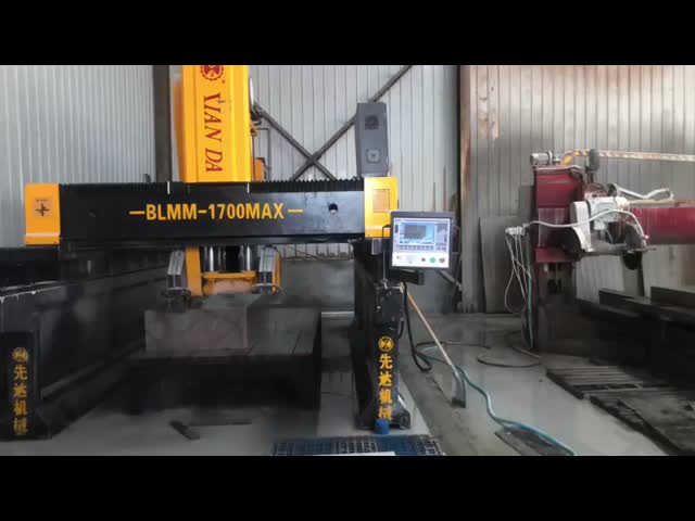 3 Axis 220V 15kw CNC Bridge Type Linear Cutting and Milling Machine for Granite and Marble