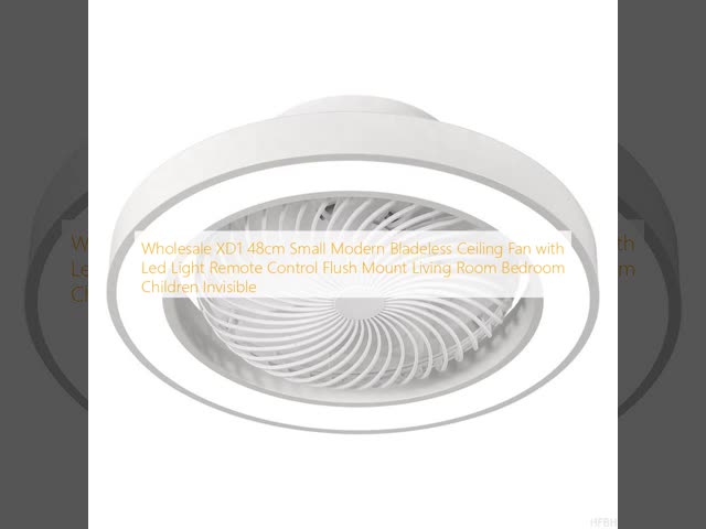 Wholesale    XD1 48cm Small Modern Bladeless Ceiling Fan with Led Light Remote Control Flush Mount Living Room Bedroom Children Invisible