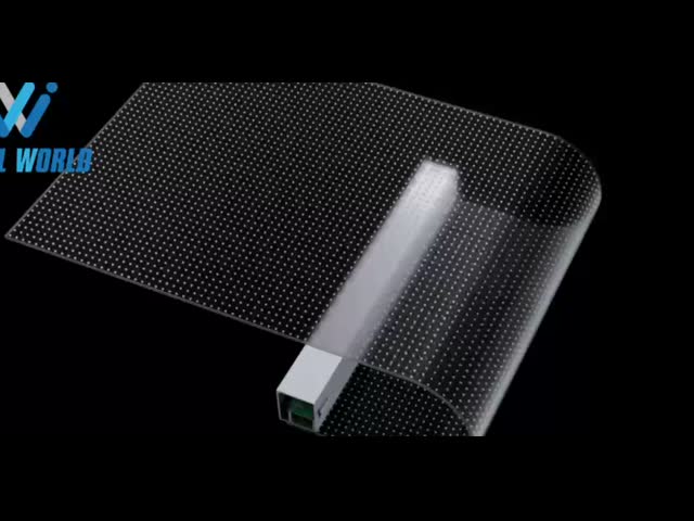 P8 Adhesive Transparent LED Display 1000*240mm Only 3mm Thickness Transparency 70%