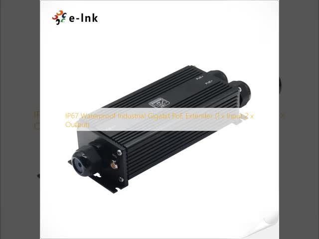 IP67 Waterproof Industrial Gigabit PoE Extender (1 x Input 2 x Output)