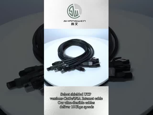 Black Bare Copper SFTP Cat5 Cat5e Ethernet Data LAN Cable 24AWG 28AWG Network Patch Cord