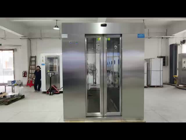 ISO-Certified Dual-Person Air Shower | Auto Door & 201 Stainless | 1600x1500x2100mm Rapid Airflow