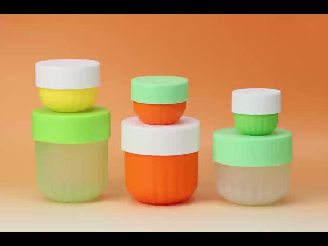 JXPACK 50ml Plastic Cosmetic Cream Jar with Pull Lid
