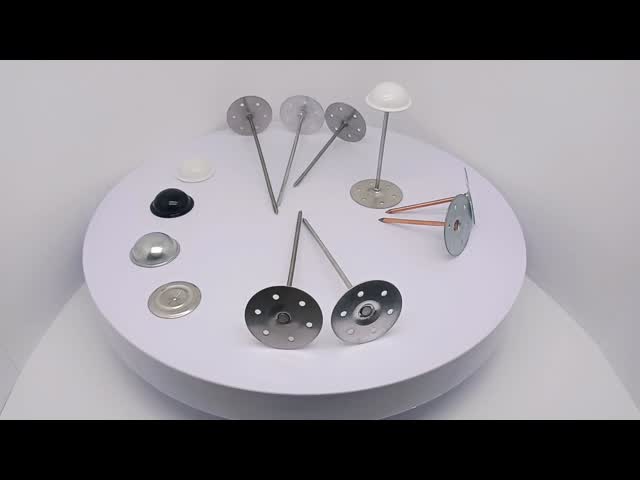 Smooth Shank Self Adhesive Insulation Hangers Perforated Steel Welding Insulation Pins 44 holes