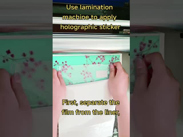 Hot Sell A4 Size Self-adhesive Transparent Holographic Cold Lamination Film with Liner Holographic Stickers Smooth and Glossy