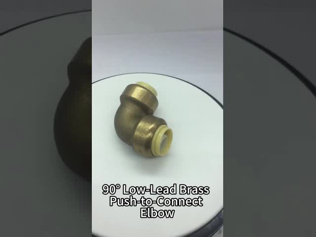 Brass Push Fit 90 Degree Elbow Connector for PEX Pipes