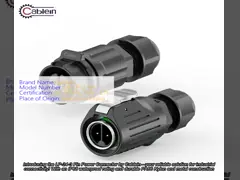 China M25 3 Core Waterproof Circular Wire Connector Female Micro Inverter Connector supplier
