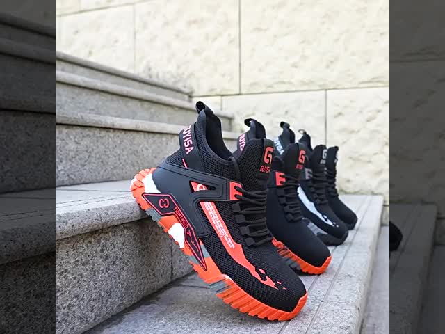 Men's Lightweight Breathable Work Safety Shoes Steel Toe Anti-Puncture Anti-Smash Odor-Resistant Summer Industrial Footwear Cross-Border