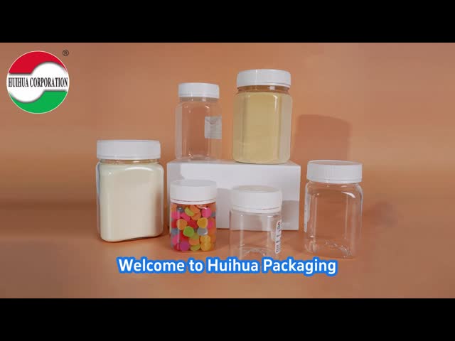 食品用保健品用 スクロール蓋付き透明PETボトル