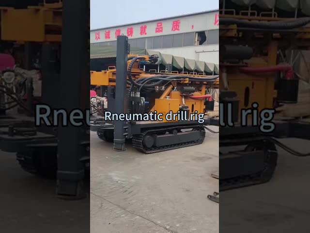 Depth 450 Meter Pneumatic Drilling Rig Crawler Rotary Water Well Machine
