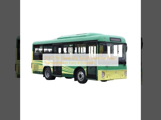 ZEV 7.7m Diesel City Bus 25 Seats Euro 4 Emission Manual Transmission