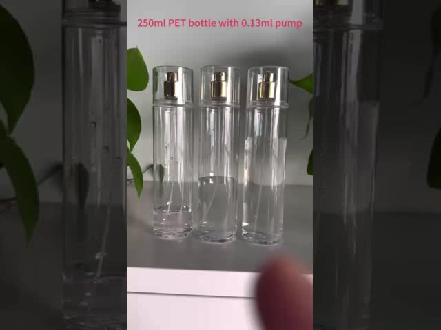 High Quality 250ML Pet Perfume Bottle FEA 20mm with gold cap