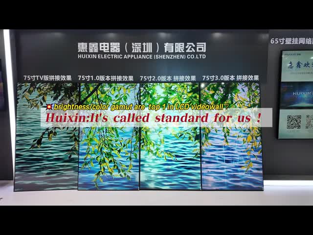 大型65インチ壁掛け式飛散防止スクリーン金属シェル大型スプライシングスクリーン4K UHDディスプレイLCDデジタルサイネージスクリーン広告ビデオウォール