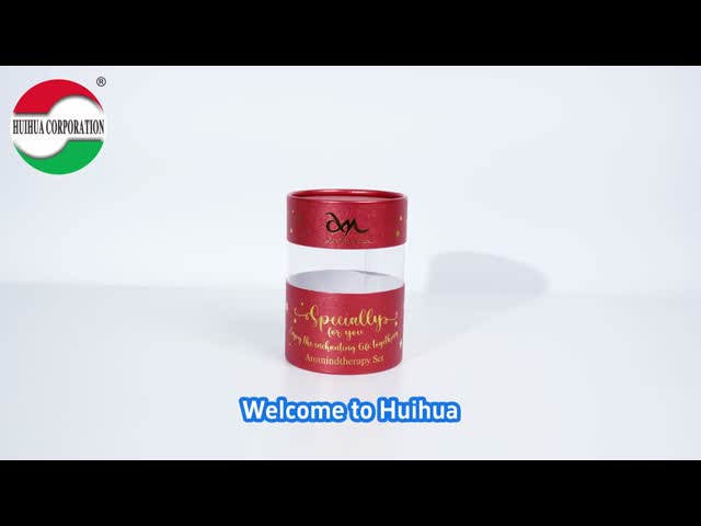 Custom Transparent Paper Tube Packaging with PVC Window for Cosmetics