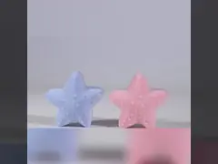 OEM personalized flip starfish velvet ring box jewelry packaging with logo