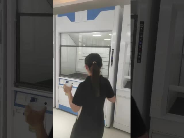 Full PP Fume Hood , PVC Window Laboratory Fume Cupboards Adjust Air Speed