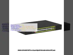 L2+ Montage sur rack géré 24 ports 10/100/1000T 802.3at PoE + 4 ports 1000X SFP PoE Switch