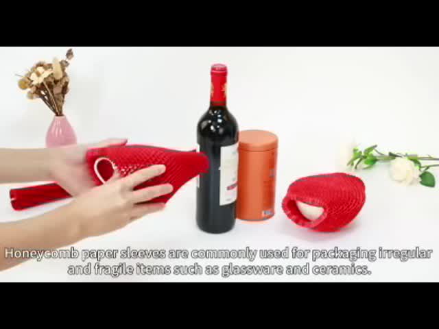 Transport Fragile Products Grid Kraft Paper Biodegradable Honeycomb Paper Sleeve