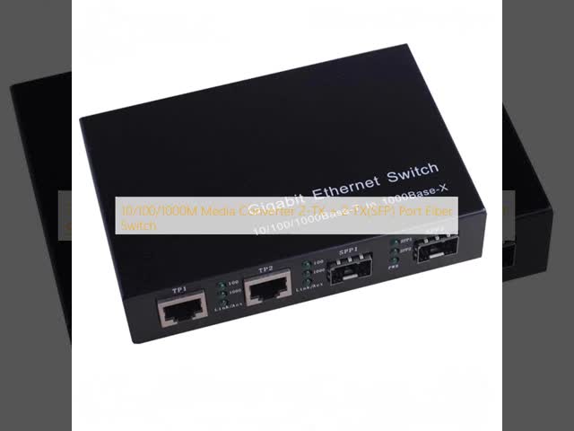 10/100/1000M Media Converter 4-TX + 2-FX(SC) Port Fiber Switch