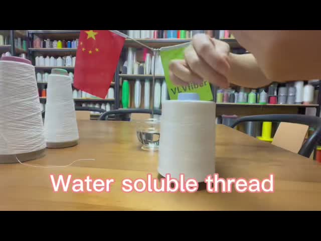 40S/2 Water Soluble PVA Thread Dissolves in Water for Clean Finish Versatile Easy to for Sewing Embroidery and Quilting