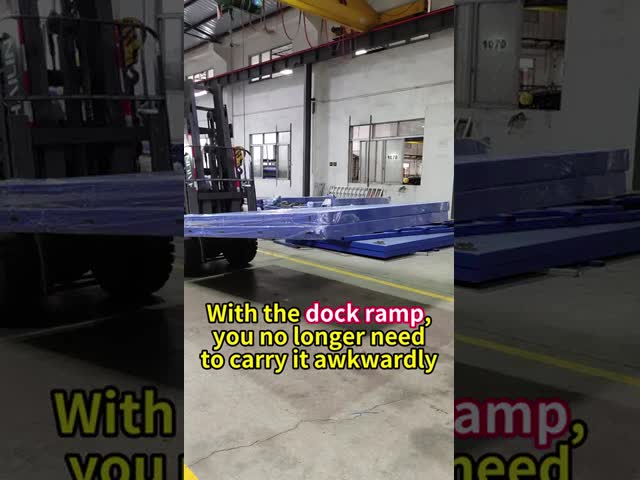Container Unloading Dock Ramp - Smooth Mobility & Sturdy Steel Construction - Compatible with Hydraulic Handling Tools