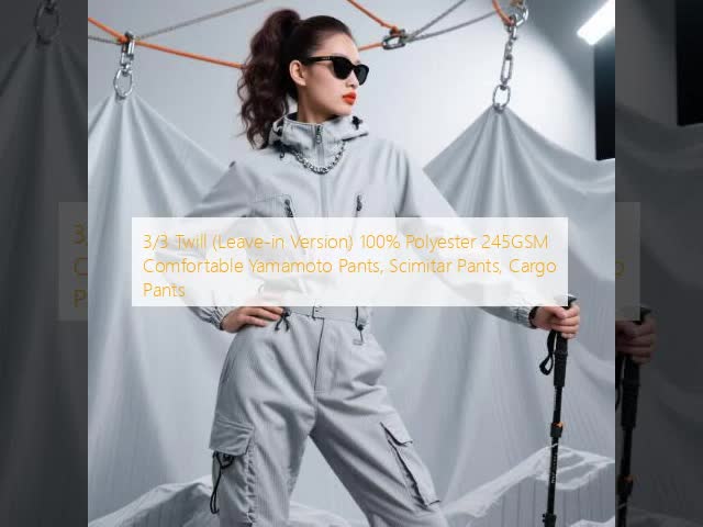 3/3 Twill Polyester Fabric 245GSM Cargo Pants Fabric Comfortable