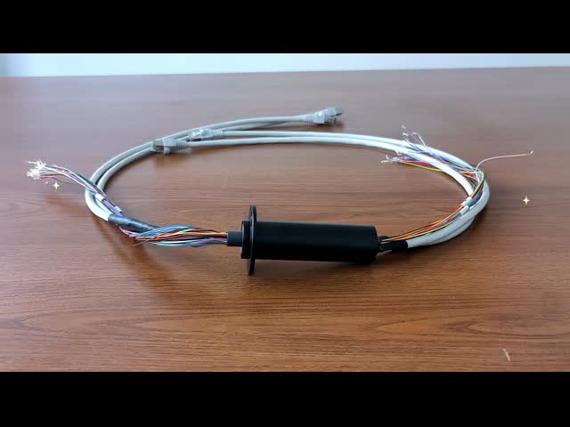 56-way combined slip ring  2 Gigabit Ethernet channels IP41 protection
