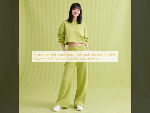 146GSM Polyester Knitted Fabric Soft And Skin Friendly Casual Wear Fabric