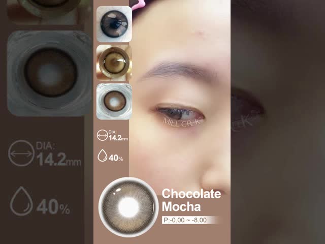 Colored Dark Eye Contact Lenses 12 Months 14.5mm Diameter Millcreek Lenses With Power Range