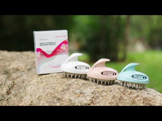 Blue Easy Clean Scalp Massager With 3 Interchangeable Scrubbers