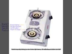 Double Burner Tabletop Gas Stove for Commercial Kitchens