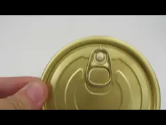 Yellow and White Coated Can Lids for Easy-Open Packaging 401 Size 63mm Diameter Customizable Design Material Choice