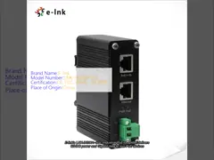 産業用 10/100/1000Mbps 802.3bt PoE++ スプリッター出力電圧 12VDC