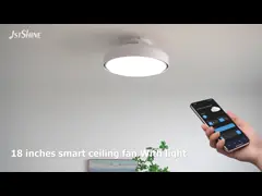 China Plastic Ceiling Fan 48 Inch White ABS Blades Flush Mount LED Ceiling Fan With Dimmable Lighting supplier