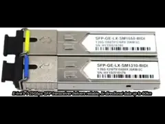 1.25Gbps SFP双方向トランシーバー,60km 範囲 1550nm TX / 1490nm RX